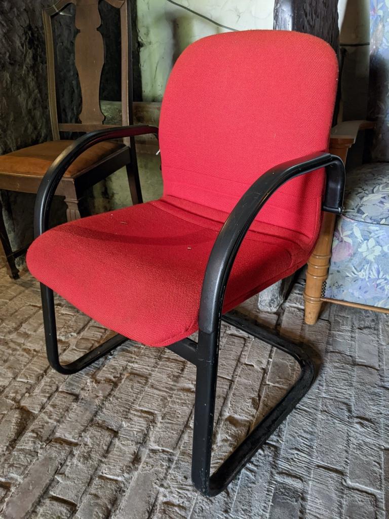 chaise de bureau, Enlèvement, Utilisé, Rouge, Chaise de bureau