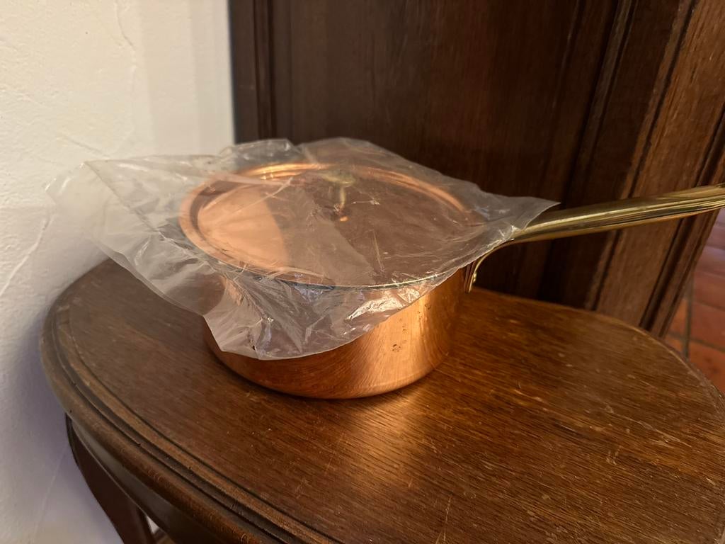 NIEUW Koperen kookpot kookpan messing spring, Ophalen, Nieuw