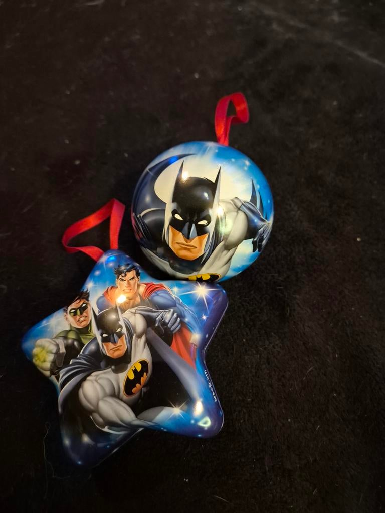Kerstballen batman superman, Diversen, Kerst, Ophalen of Verzenden