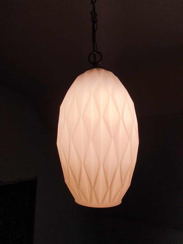Een mooie Hanglamp in Art Nouveau stijl uit de jaren '60, Art Nouveau, 50 tot 75 cm, Ophalen of Verzenden, Zo goed als nieuw