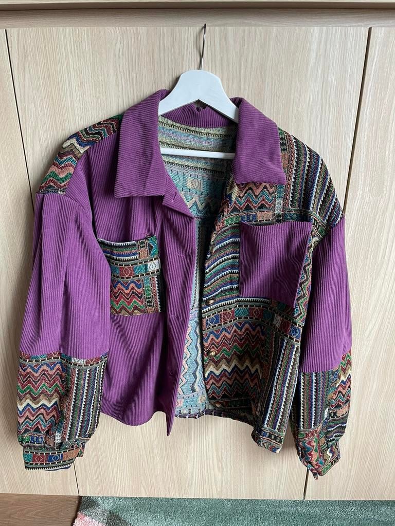 Casual Jasje Paars Maat L NIEUW, Kleding | Dames, Jassen | Zomer, Paars, Maat 42/44 (L), Nieuw, Ophalen of Verzenden
