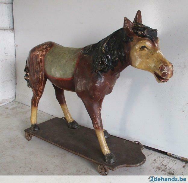 supergroot papier maché speelgoed paard 1,20 meter, Ophalen, Gebruikt, Paard