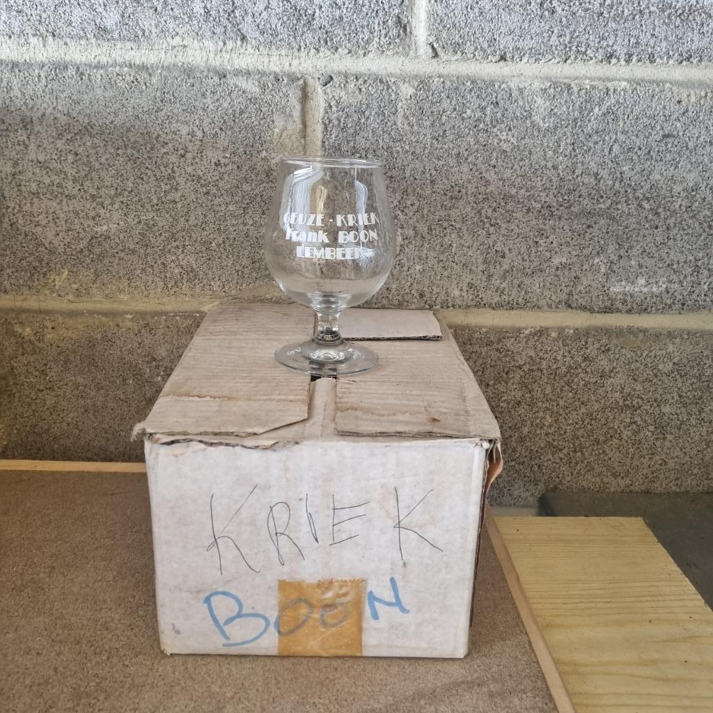 Verre Geuze - Kriek Frank Boon (modèle 2), Ophalen of Verzenden, Gebruikt, Glas of Glazen, Overige merken