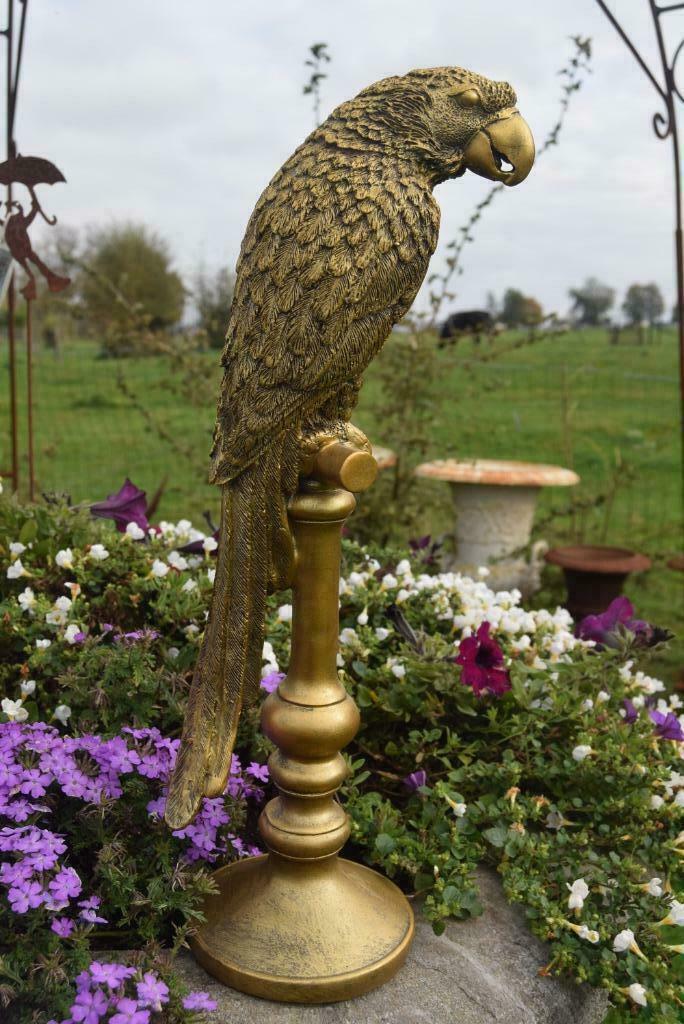 Statue en polyrésine doré de grande qualité(le perroquet), Enlèvement ou Envoi, Neuf