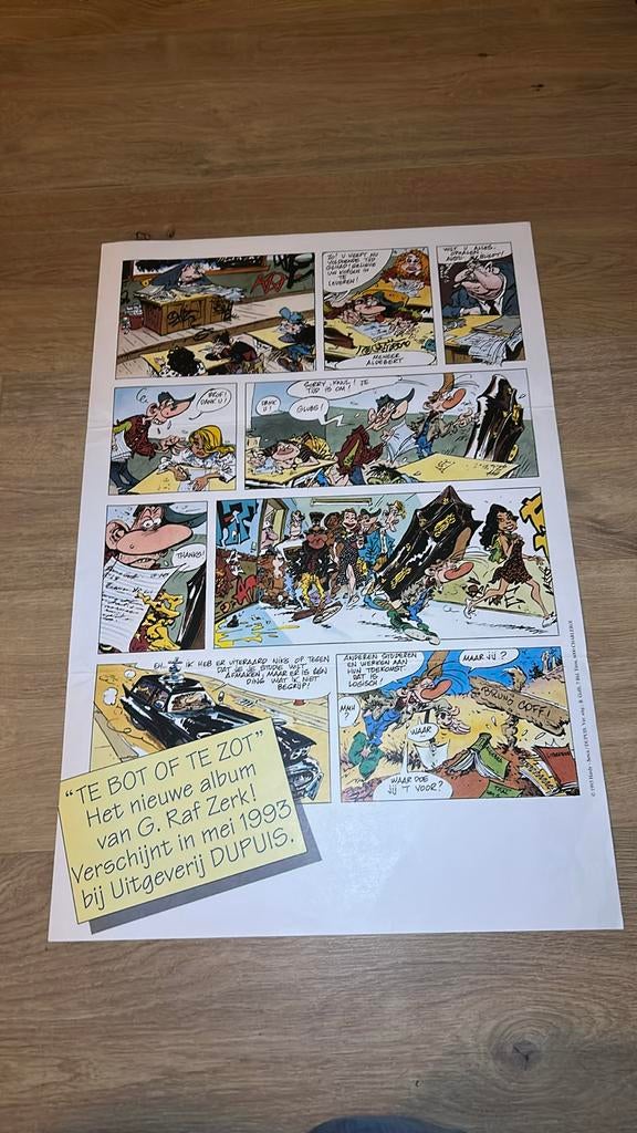 Cauvin Hardy G.Raf Zerk affiche 1993, Ophalen of Verzenden, Gebruikt
