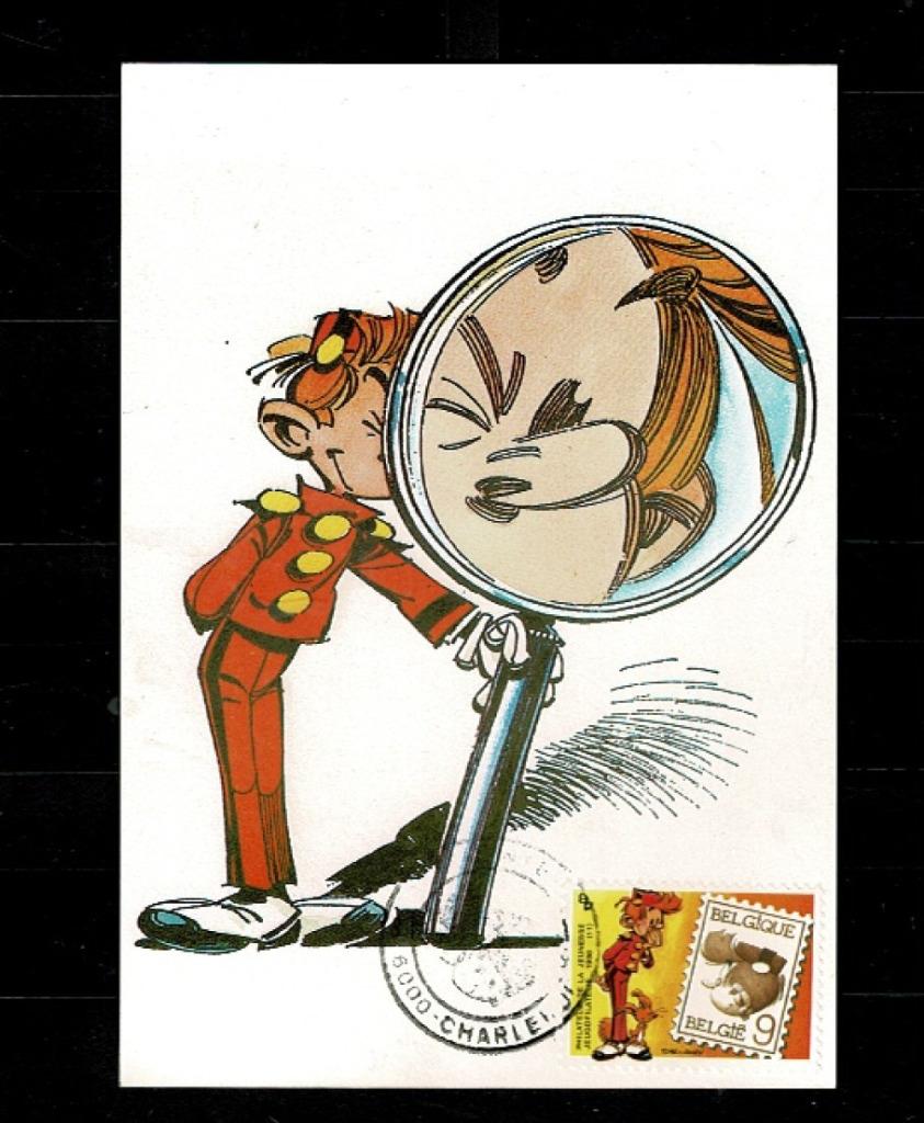 Année 1988 : Carte Maximum 2302 - Spirou - Obli. Charleroi, Enlèvement ou Envoi