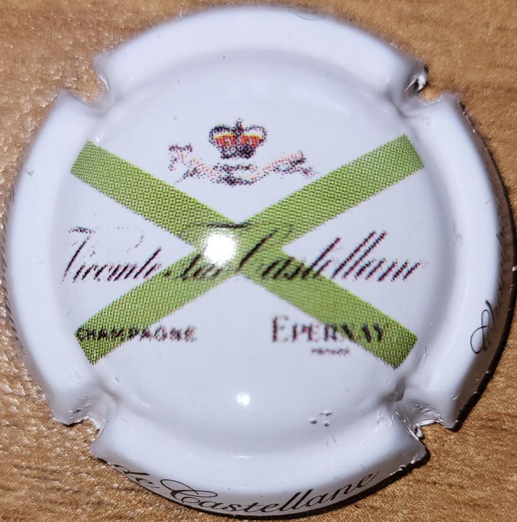 Capsule Champagne DE CASTELLANE blanc & vert nr.090b, Enlèvement ou Envoi, Neuf, France, Champagne