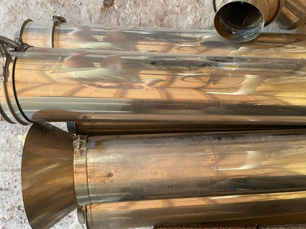 Tubulure du tuyau d'échappement des fumées, Inox, 4 à 6 mètres, Enlèvement, Évacuation