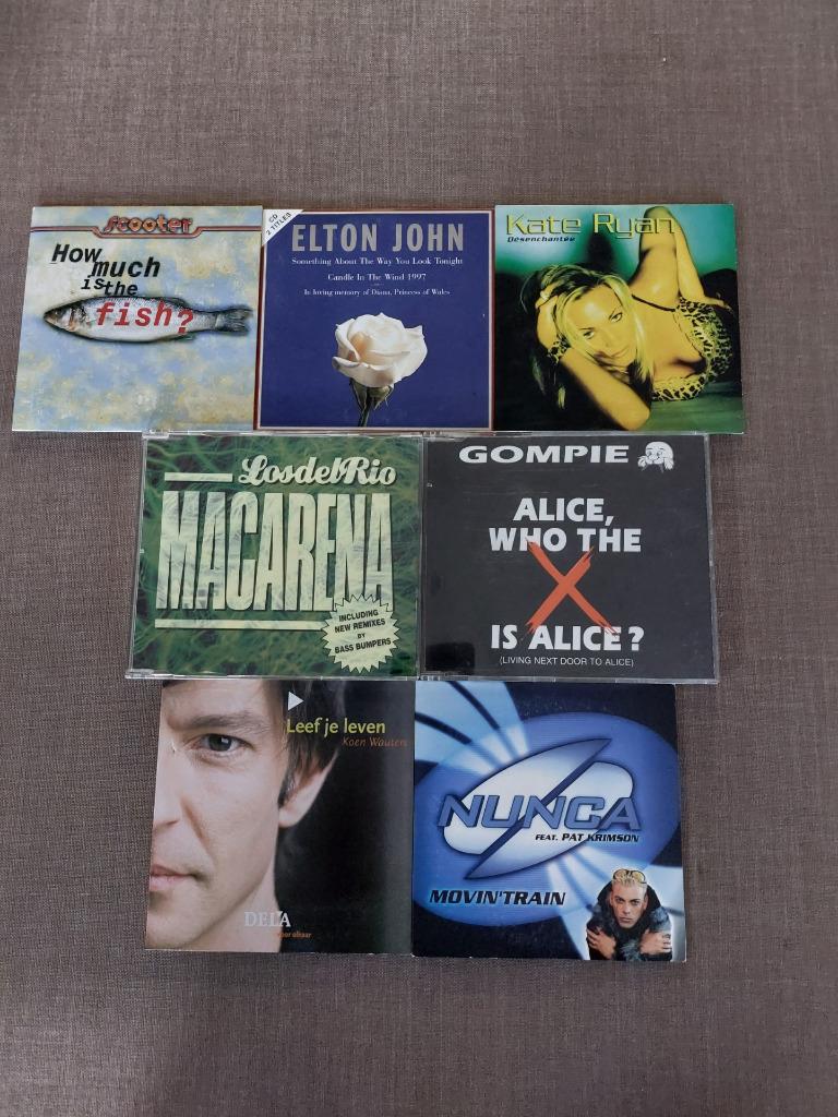 Lot van 7 cd singles, Ophalen, Gebruikt