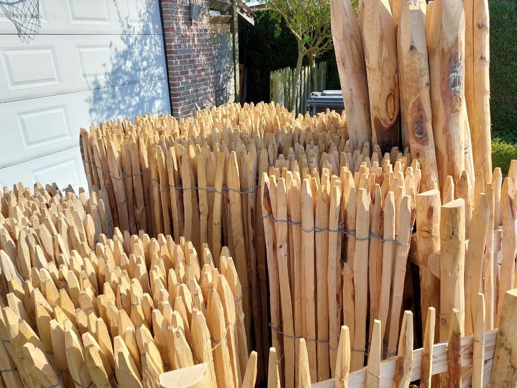 Kastanje kastanjehouten poortje hekwerk palen, Ophalen