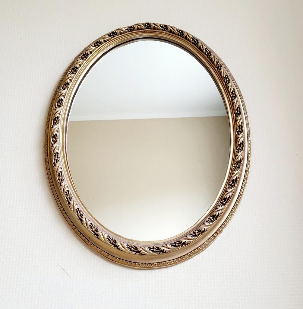 Magnifique miroir doré ovale ancien de style français !, Enlèvement ou Envoi