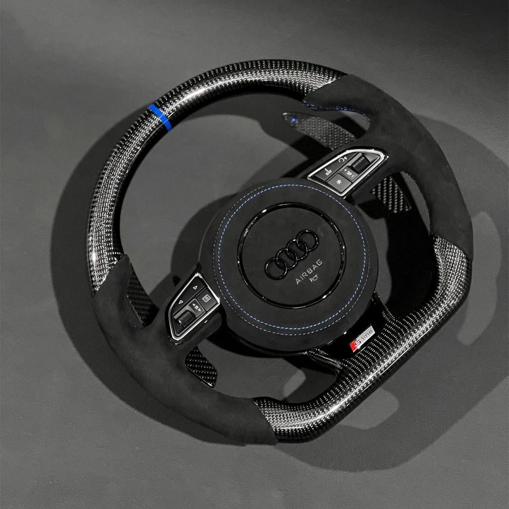 Volant Audi en carbone Alcantara complet avec S RS bleue, Enlèvement ou Envoi, Neuf, Audi