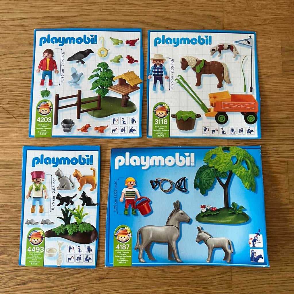 Ensemble Playmobil Enfants Ferme 4203 + 3118 + 4493 + 4187, Enlèvement ou Envoi, Ensemble complet