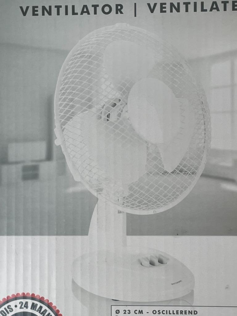 Ventilateur de table 23 cm NEUF, Electroménager, Enlèvement, Neuf, Ventilateur de table