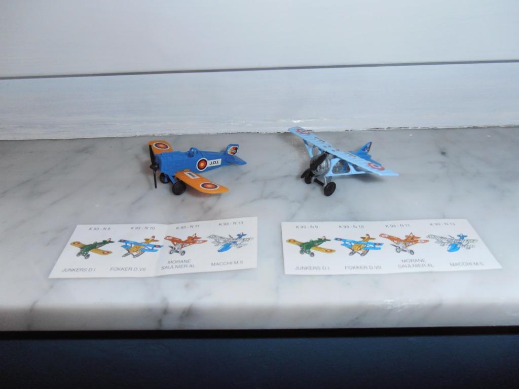 Figurines "Avions anciens – K93" – KINDER/FERRERO (1993), Collections, Enlèvement ou Envoi, Utilisé, Numéros K