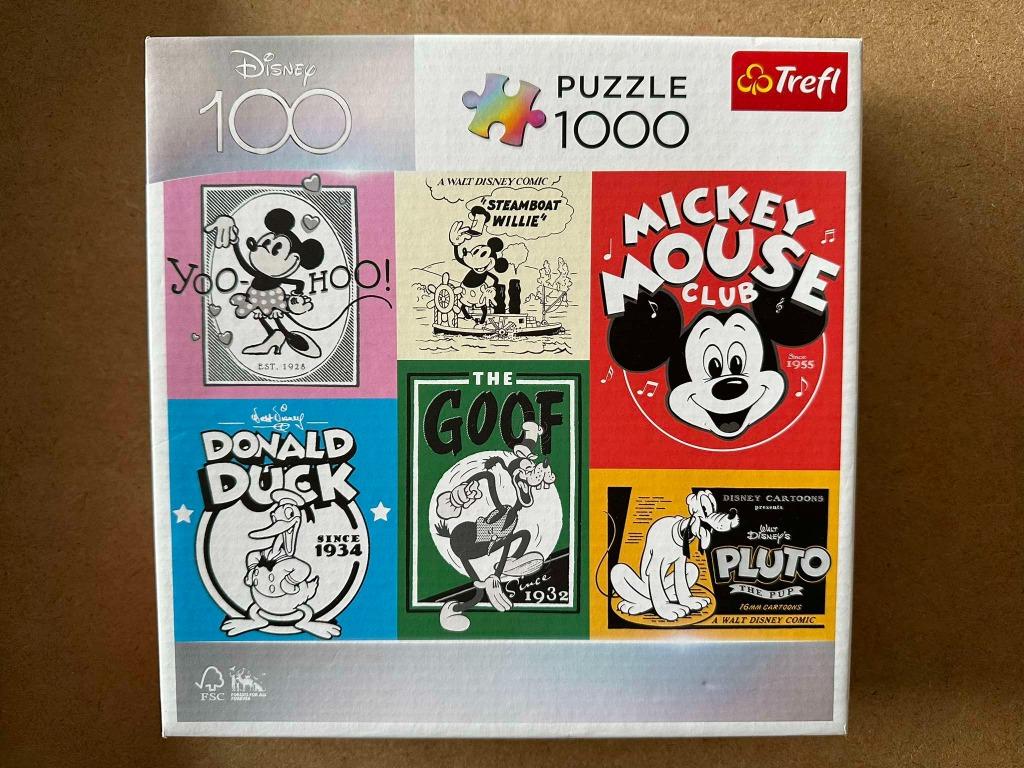 Puzzel Trefl “Disney 100” 1000 stukjes, Enlèvement ou Envoi, 500 à 1500 pièces, Comme neuf, Puzzle