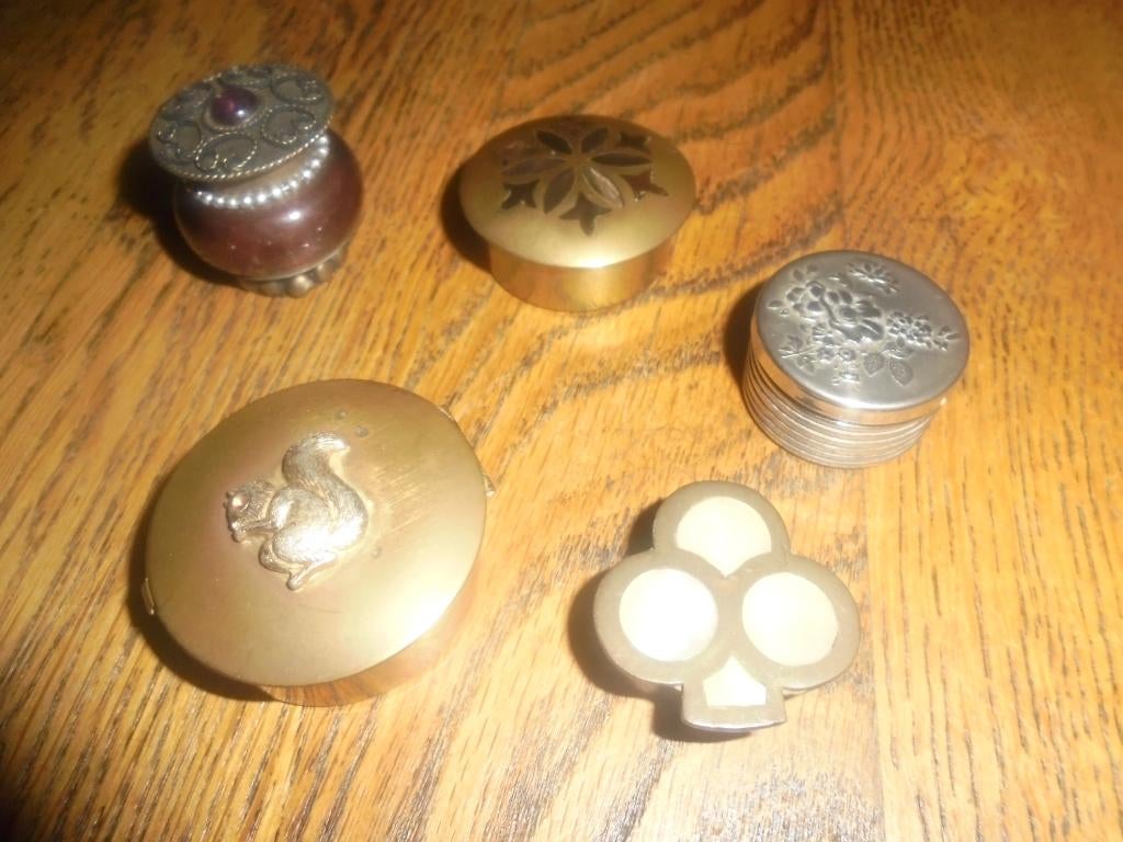 Pillendoosje / Koper en zilverkleurig / 5 stuks in 1 koop, Ophalen