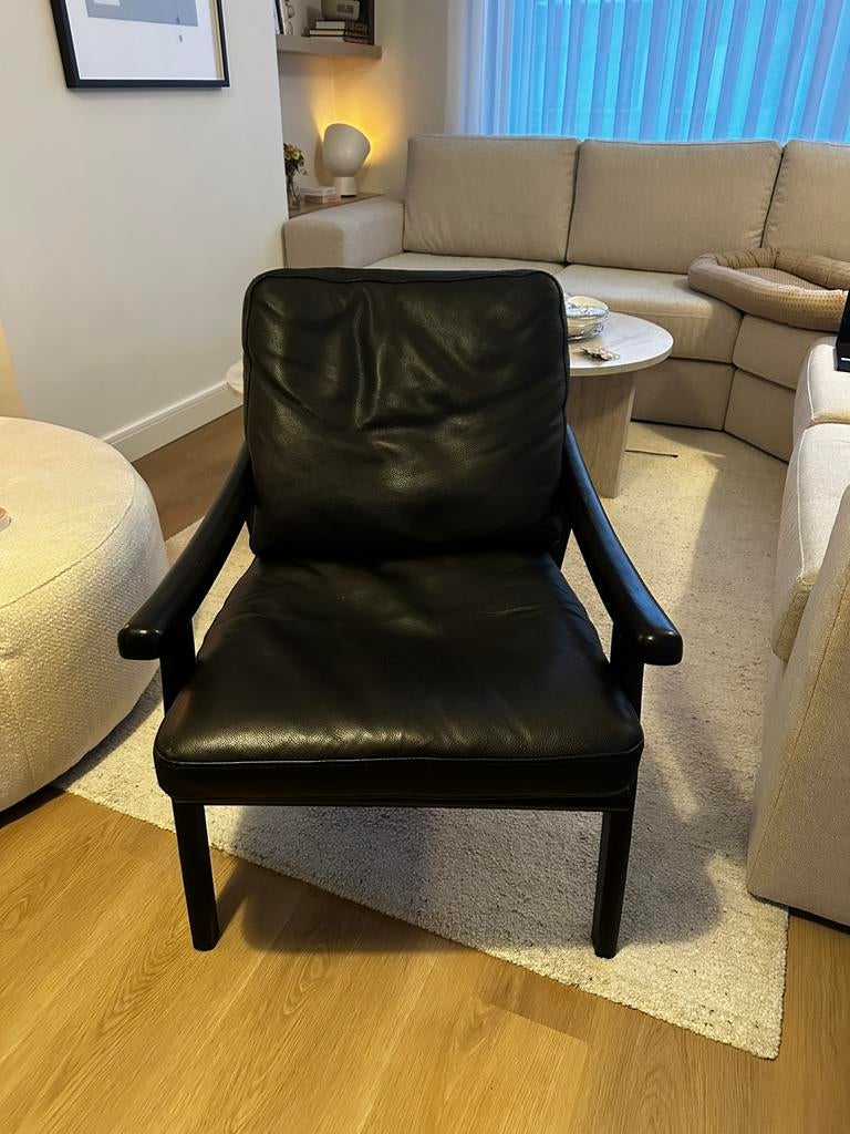 Mooie karaktervolle fauteuil, Enlèvement, Comme neuf, Cuir