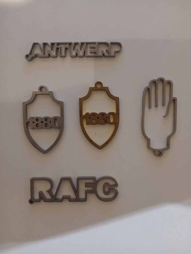 Inox RAFC Sleutelhangers, Ophalen of Verzenden