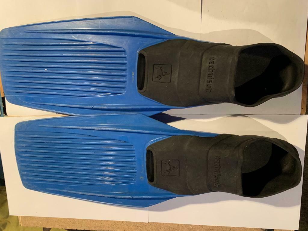 Palme de plongée Technisub taille 40-41 bleu, Sports nautiques & Bateaux, Plongée, Utilisé, Palmes de natation ou de plongée