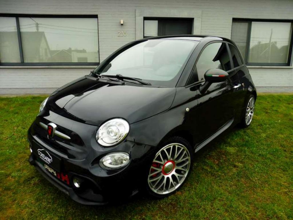 Abarth 595 Turismo Leder/Navi/Xenon/CarPlay/Parkeerhulp/DAB, 4 zetels, Euro 6, 4 cilinders, Zwart