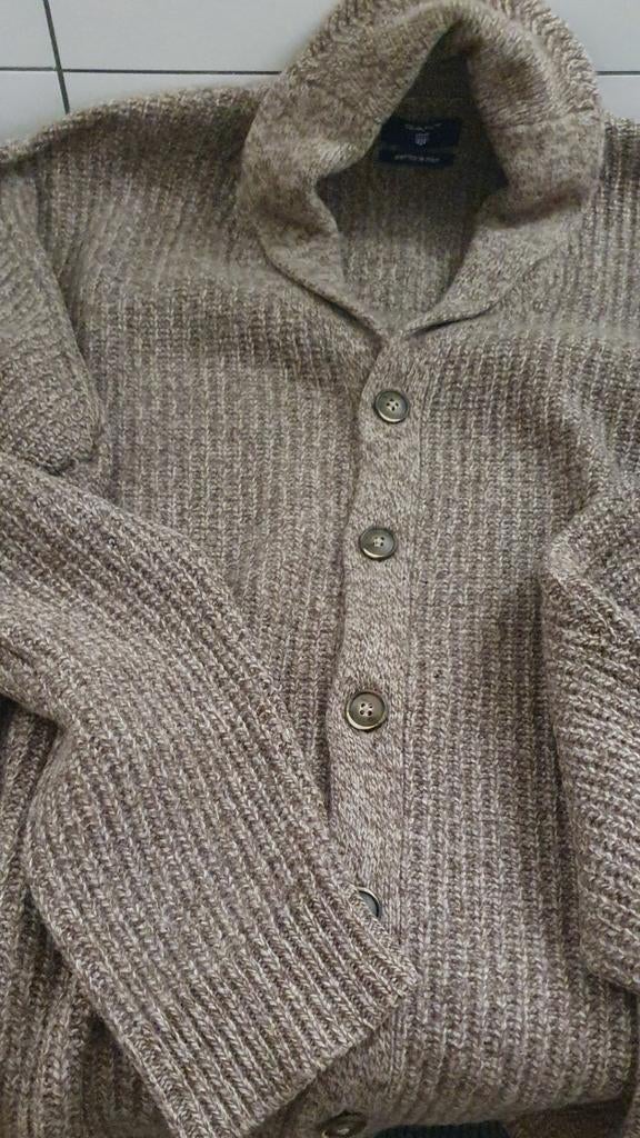 Heren Cardigan zgan! GANT!, Verzenden, Beige, Overige maten, Zo goed als nieuw