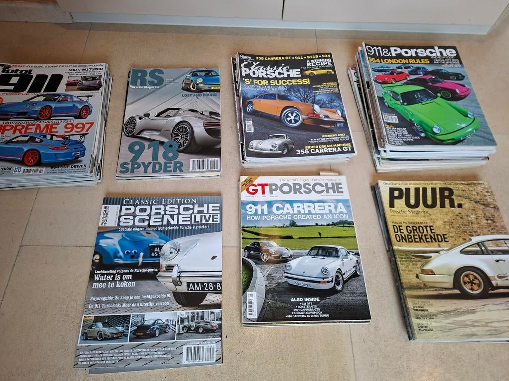 50 Porsche Magazines. Nederlands en engels., Ophalen, Porsche