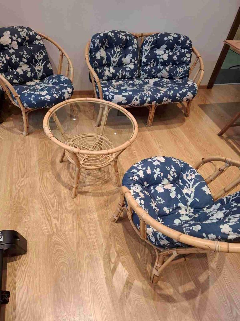 Salon en rotin, Maison & Meubles, Enlèvement, Comme neuf