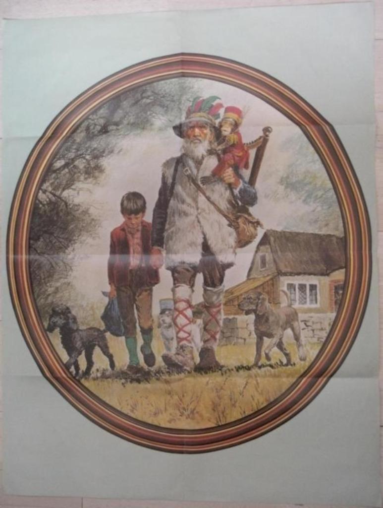 poster van het boek Alleen Op De Wereld van Hector Malot, Ophalen of Verzenden