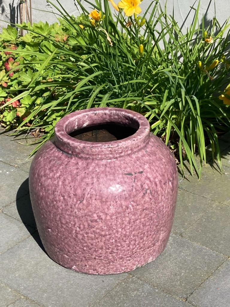 POT KARL GROOT 32 HOOG DIA 36 CM MET CRAQUELE NIEUW, Neuf, Moins de 50 cm, Autres couleurs, Poterie ou Porcelaine