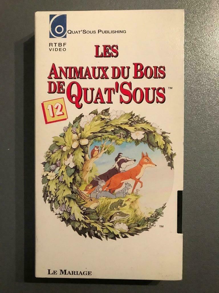 VHS Les animaux du bois de Quat'Sous: 12 Le mariage, Alle leeftijden, Ophalen of Verzenden, Gebruikt, Tekenfilm