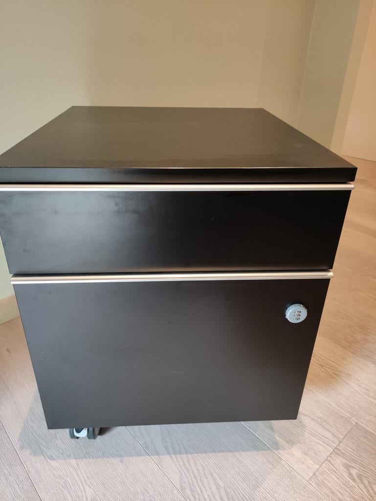 Caisson bureau métallique noir, Maison & Meubles, Enlèvement