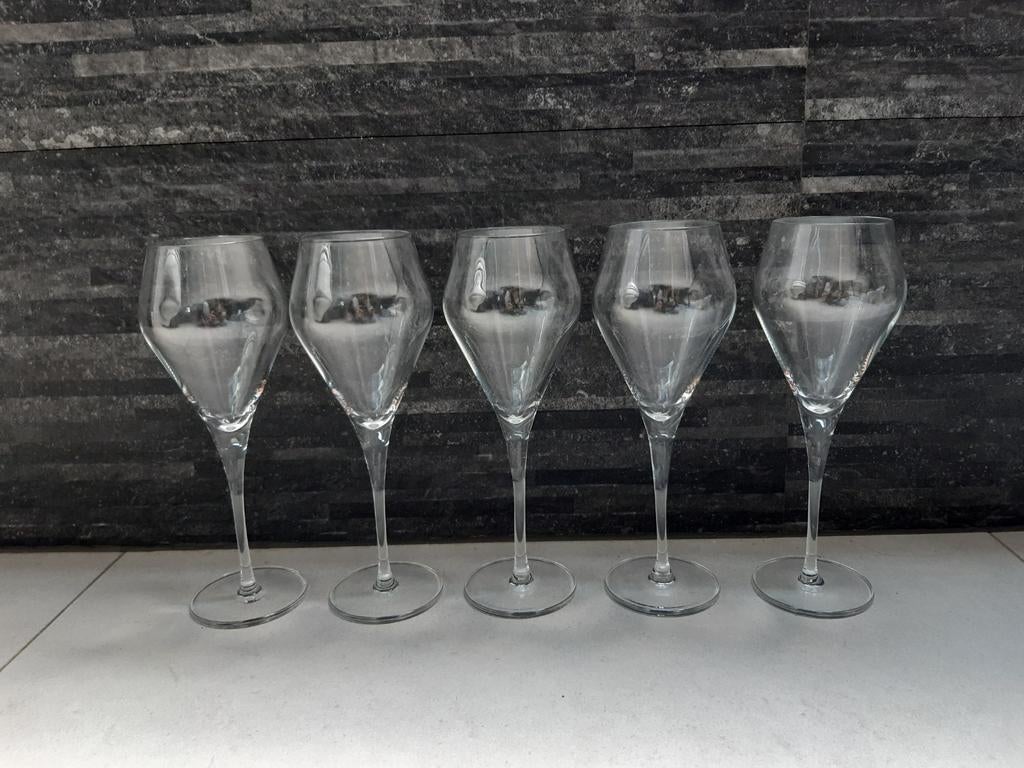 Lot de 5 verres vin blanc Schott Zwiesel, Enlèvement, Comme neuf, Autres types