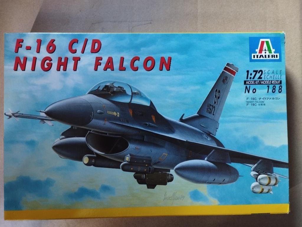 F-16C/D Night Falcon, Italeri N. 188, Hobby & Loisirs créatifs, Modélisme | Avions & Hélicoptères, Neuf, Italeri, Enlèvement, 1:72 à 1:144