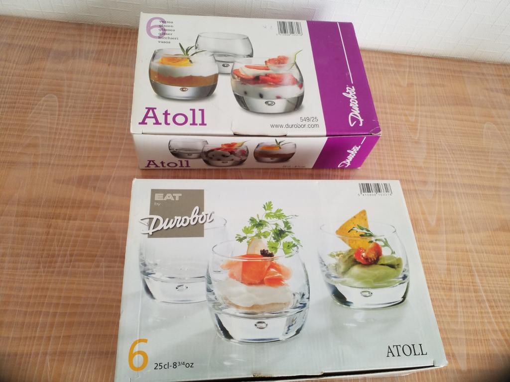 Lot 2 boites de verrines Atoll Durobor