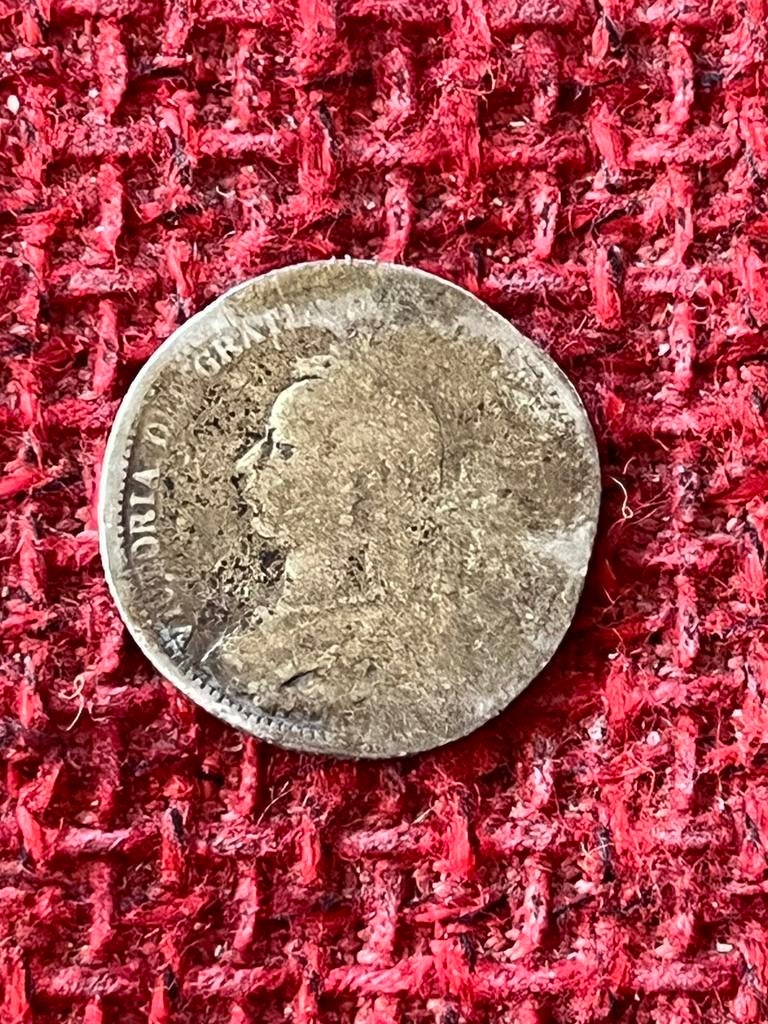 Antieke munt India Victoria One Rupee 1889, Enlèvement