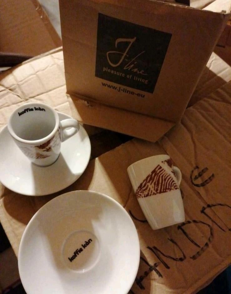 12 delig setje expresso tassen en ondertassen, Ophalen of Verzenden, Nieuw