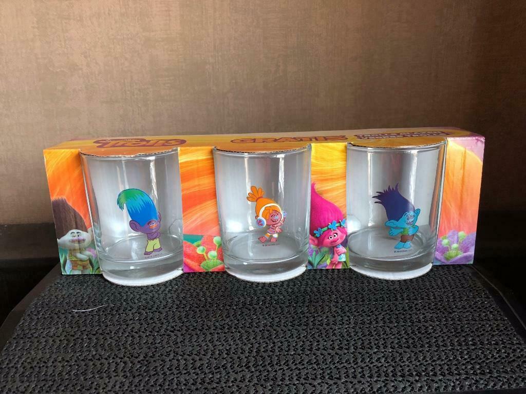 3 trolls glazen, Verzamelen, Glas en Drinkglazen, Ophalen of Verzenden, Nieuw, Frisdrankglas