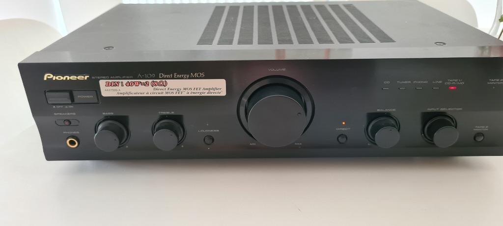 Pioneer A-109 stereo versterker. Direct energie MOS, Ophalen of Verzenden, Stereo, Pioneer