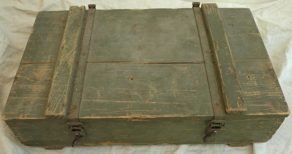 Munitie Kist, Mortar Shells, afm:56x32x14cm, Zwitsers, 1942., Verzamelen, Ophalen of Verzenden, Landmacht, Overige typen