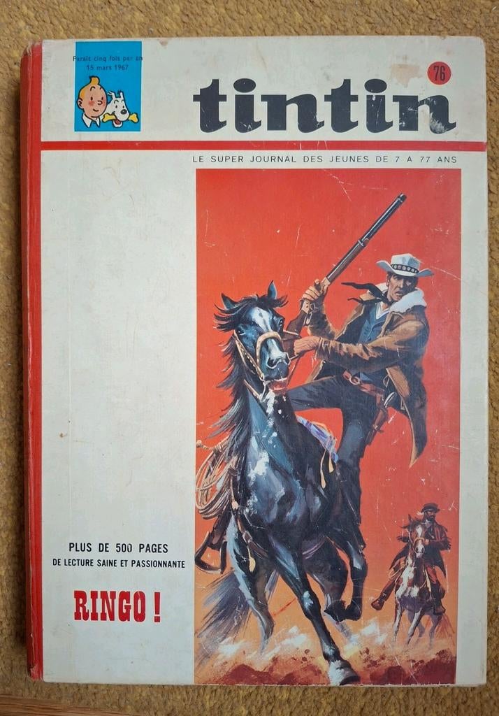 Recueil journal Tintin de 1967 idée cadeau pour natifs de 67, Enlèvement ou Envoi, Utilisé