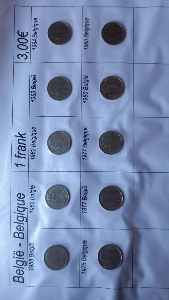 Monnaies belges (55), Enlèvement ou Envoi, Monnaie