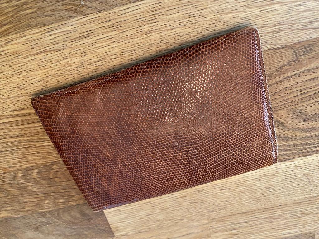 Portefeuille ancien en cuir brun / maroquinerie, Enlèvement ou Envoi, Brun, Cuir