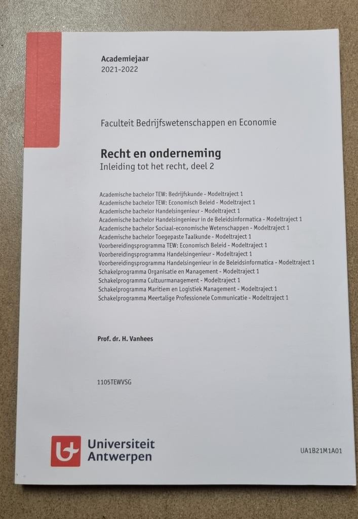 Recht en onderneming, deel 2, Boeken, Studieboeken en Cursussen, Ophalen of Verzenden, Nieuw