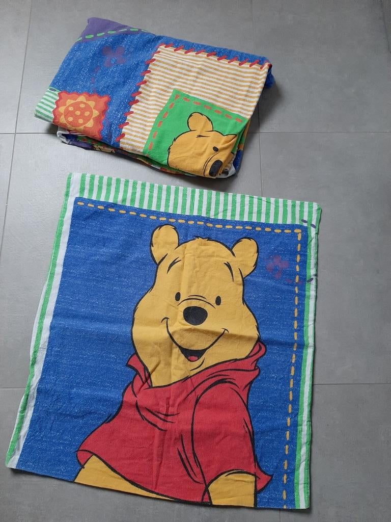Dekbedovertrek winnie the pooh, Ophalen of Verzenden, Gebruikt, Eenpersoons, Dekbedovertrek
