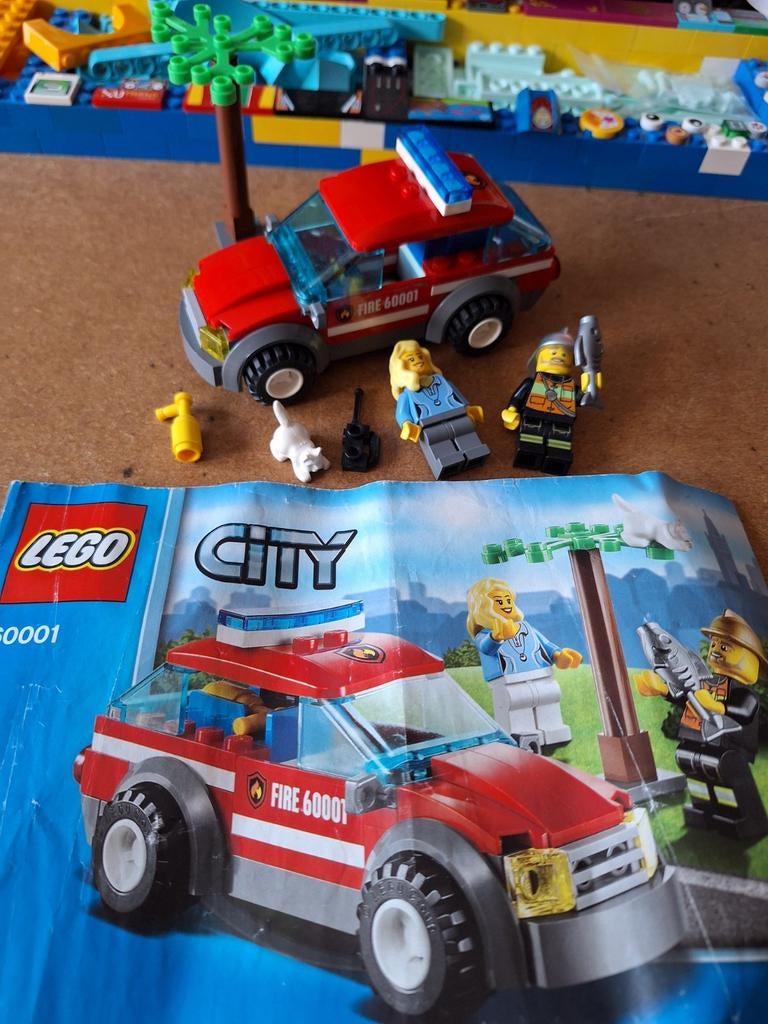 LEGO Fire Chief Car 60001, Kinderen en Baby's, Speelgoed | Duplo en Lego, Ophalen of Verzenden, Zo goed als nieuw, Complete set