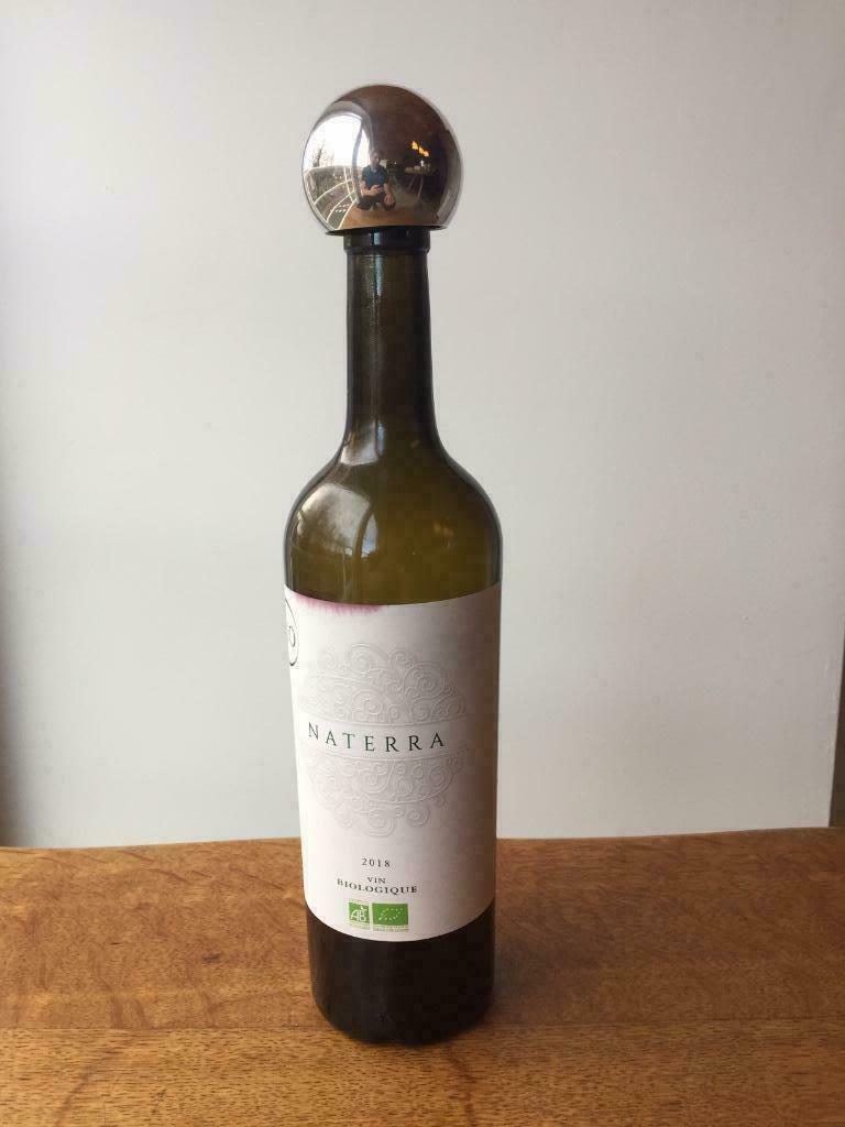 Bouchon à vin ancien, cuivre jaune argenté, 5 cm de diamètre, Enlèvement ou Envoi, Argent