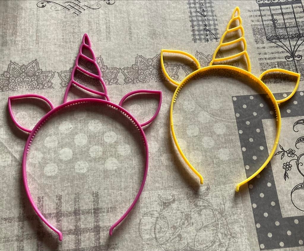 Unicorn diademen paars en geel., Ophalen of Verzenden, Nieuw, Jongen of Meisje