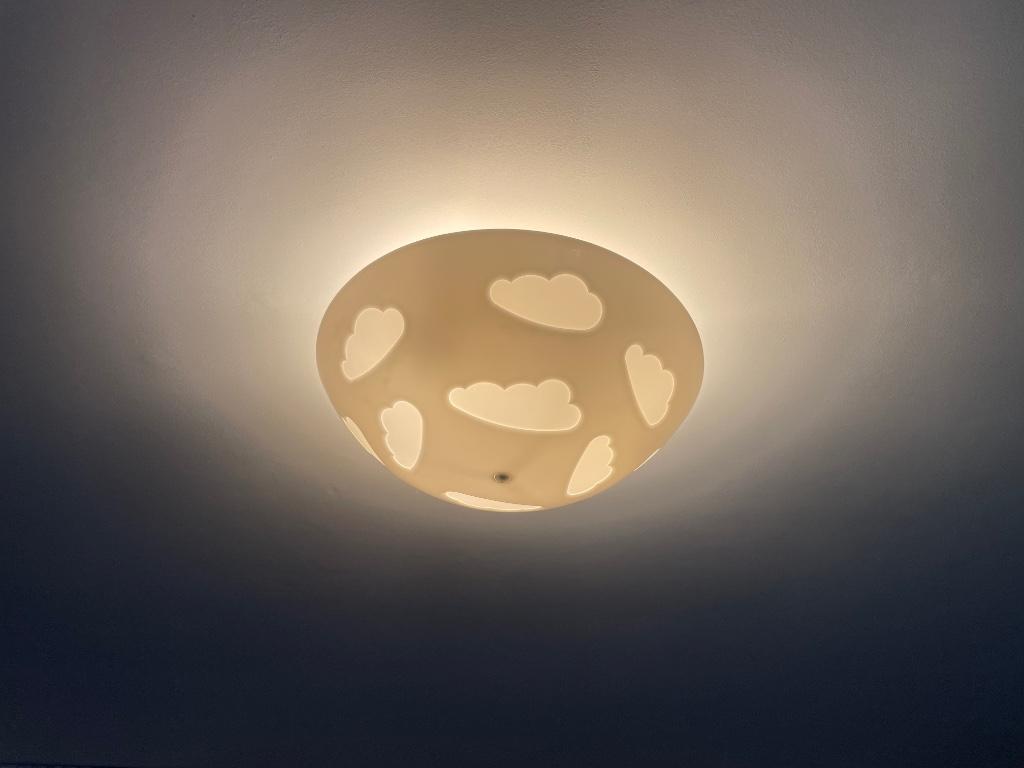 SKÖJIG plafondlamp wit - vintage, Ophalen, Zo goed als nieuw, Lamp