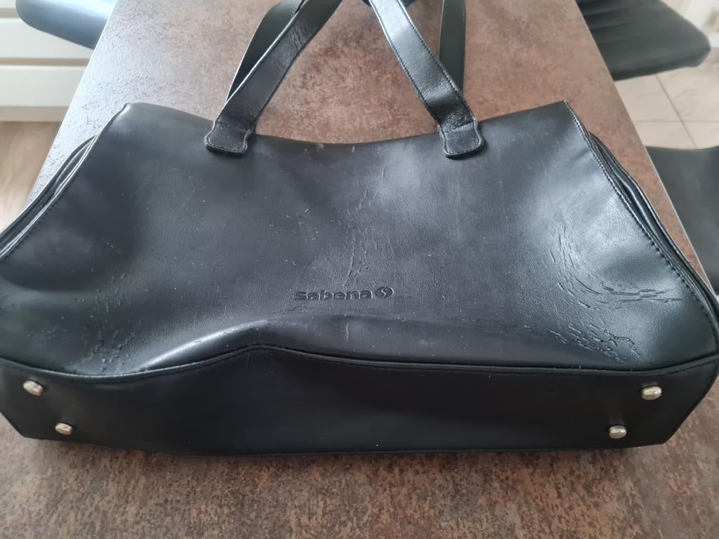 SABENA crew handtas in leder, Ophalen of Verzenden, Gebruikt